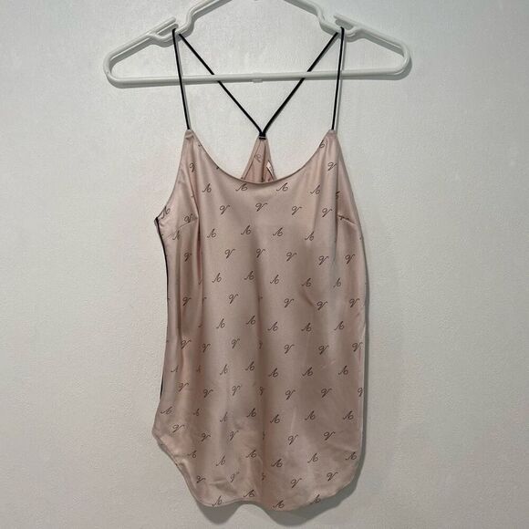 Victoria’s Secret Satin Logo Cami | Pink Sleep Tank | Size XS - Picture 1 of 4